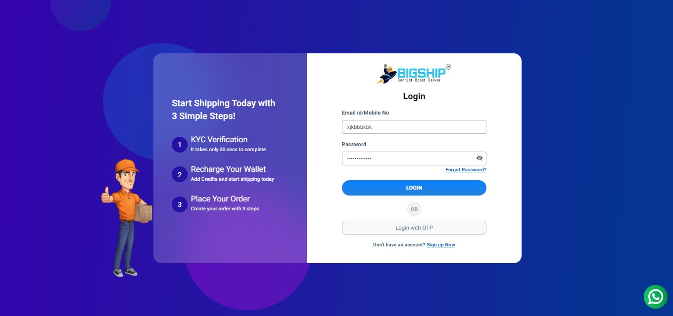 Shipein Sign Inpassword How To Create Orders in Bigship Panel?